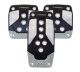 NRG Innovations Aluminium Sport Pedal M/T - Black w/Silver Carbon