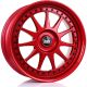 Bola B4 18x8 Custom PCD ET30-45 Wheels- Candy Red Black Rivets (76mm Centre Bore)