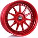 Bola B4 18x9 Custom PCD ET30-45 Wheels- Candy Red Black Rivets (76mm Centre Bore)