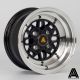 AutoStar Korin 12x6 ET-9 4x101.6 Wheel- Black with Polished Lip