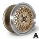 AutoStar Minus 17x8 ET30 4x100 Wheel- Gold with Polished Lip