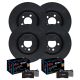 Tarmac Sportz Nissan 370Z (09-20) Akebono Brake Disc Package - Black Coated Discs & DBA Street Series Pads