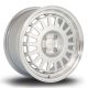 Rota EG6 16x7 4x100 ET35 Wheel- Silver with Polished Lip