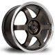 Rota Grid 17x7.5 4x100 ET45 Wheel- Gunmetal with Polished LIp