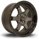 Rota Grid-V 15x7 4x100 ET20 Wheel- Flat Gunmetal with Gloss Black Lip