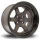 Rota Grid-V 15x8 4x100 ET0 Wheel- Flat Gunmetal with Gloss Black Lip