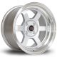 Rota Grid-V 15x8 4x100 ET0 Wheel- Silver with Polished Lip