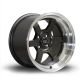 Rota Grid-V 15x9 4x100 ET0 Wheel- Gunmetal with Polished LIp