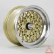 AutoStar Kyoshu 13x7 ET-7 4x114 Wheel - Gold with Polished Lip