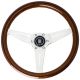 Nardi Deep Corn Wood Steering Wheel 350mm with Polished Spokes