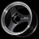 ADVAN ONII2 15x6.5 ET35 4x100 Wheel (GTR Face, 63mm Centre Bore)- Black Gunmetal Machined Lip