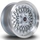 Rota OSMesh 15x7 4x100 ET30 Wheel- Silver with Polished Lip