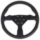 Personal Grinta Kingston Leather Steering Wheel 330mm with Red/Green/Yellow Stitching and Black Spokes