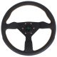 Personal Grinta Kingston Leather Steering Wheel 350mm with Red/Green/Yellow Stitching and Black Spokes