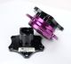 NRG Innovations Quick Release SFI SPEC 42.1 - Shiny Black Body / Shiny Purple Ring