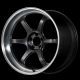 ADVAN R6 18x7.5 ET44 5x100 Wheel (STD Face, 63mm Centre Bore)- Hyper Black Machined Lip