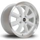 Rota RB 15x8 4x100 ET30 Wheel- White with Polished Lip