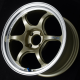 ADVAN RG-D2 17x8 ET44 5x114.3 Wheel (STD Face, 73mm Centre Bore)- Champagne Gold Machined Lip