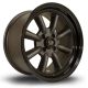 Rota RKR 15x8 4x100 ET0 Wheel- Flat Gunmetal with Gloss Black Lip