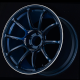 ADVAN RZ-F2 18x8 ET48 5x112 Wheel (F-1 Face, 66.5 or 73mm Centre Bore)- Racing Titanium Blue Machined Edge