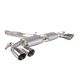 Scorpion Audi S3 2.0T 8V (3DR & Sportback) (13-16) Non-Resonated Cat-Back Exhaust with Electronic Valves- Polished Quad Daytona Tips