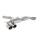 Scorpion Audi S3 2.0T 8V (3DR & Sportback) (13-16) Non-Resonated Cat-Back Exhaust with No Valves- Polished Quad Daytona Tips