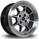 Rota BM8 15x7 4x100 ET35 Wheel- Flat Black with Polished Face