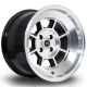 Rota BM8 15x9 4x114.3 ET0 Wheel- Flat Black with Polished Face