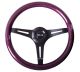 NRG Innovations Classic Wood Grain Steering Wheel (350mm) Purple Pearl/Flake Paint w/Black 3-Spoke Centre