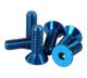 NRG Innovations Steering Wheel Screw Kit - Blue (Conical)