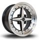 Rota Zero 15x7 4x100 ET35 Wheel- Flat Black with Polished Face