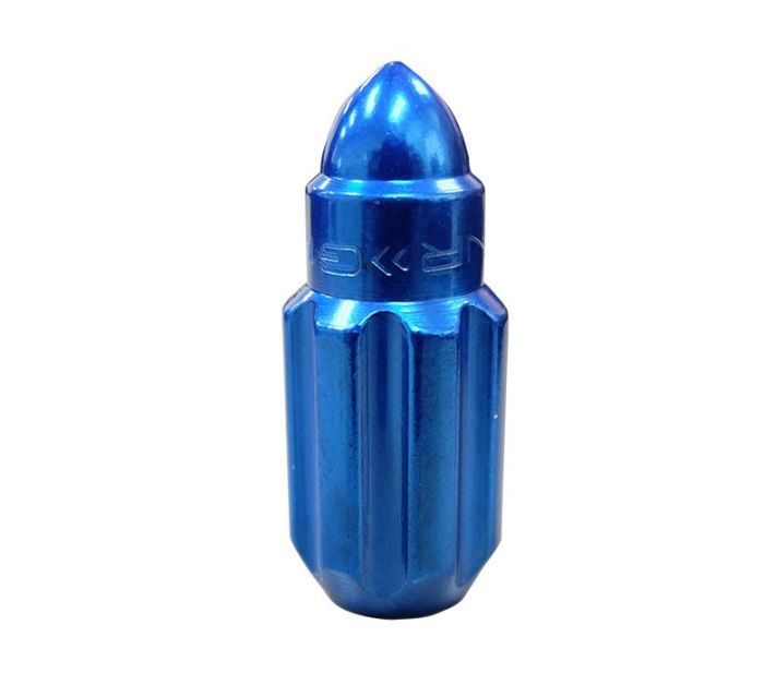 NRG Innovations Blue Steel Lug Nuts M12 x 1.5 Bullet Shape w Lock Key